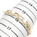 ミキモト MIKIMOTO あこやパール デザインブレス パールホワイト×イエローゴールド K14YG パール ブレスレット MIKIMOTO 真珠 アコヤパール 8粒 14K 14金 Au585