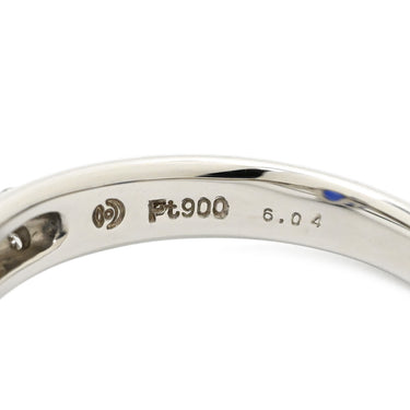 タサキ TASAKI サファイア ダイヤ 非加熱 スリランカ産 コーンフラワー ブルー×プラチナシルバー Pt900 サファイア ダイヤモンド リング 指輪 青 TASAKI プラチナ900 オーバル 14号