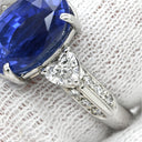 タサキ TASAKI サファイア ダイヤ 非加熱 スリランカ産 コーンフラワー ブルー×プラチナシルバー Pt900 サファイア ダイヤモンド リング 指輪 青 TASAKI プラチナ900 オーバル 14号
