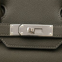 エルメス HERMES バーキン30 ヴェールマキ トゴ ハンドバッグ シルバー金具 グレイッシュグリーン