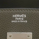 エルメス HERMES バーキン30 ヴェールマキ トゴ ハンドバッグ シルバー金具 グレイッシュグリーン