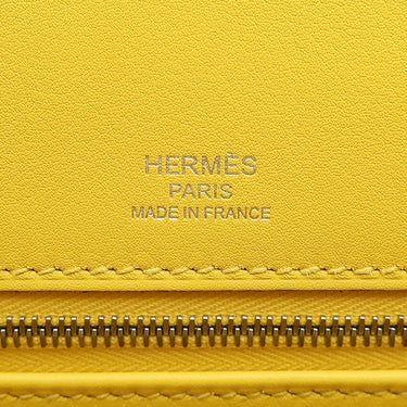 エルメス HERMES ケリー28 外縫い ナチュラル×ジョーヌナプル トワルアッシュ ヴォースイフト 2WAYバッグ シルバー金具 ハンドバッグ ショルダー