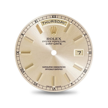 ロレックス ROLEX 純正 デイデイト 118238 118038用 ダイアル シャンパンゴールド ステンレススチール 腕時計パーツ 文字盤 シャンパンゴールド 三針セット 夜光 トリチウム 替え 金