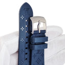 ルイヴィトン Louis Vuitton 純正 タンブール用 ラバーバンド ネイビー ラバー ステンレススチール 腕時計パーツ ベルト 純正SS製尾錠付き モノグラム 替え 17mm ネイビー 紺