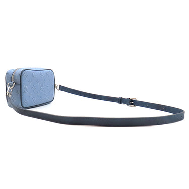 ルイヴィトン LOUIS VUITTON トロカデロ ウェアラブル ウォレット M14684 ブルー レザー モノグラムヘリテージキャンバス ショルダーバッグ シルバー金具 青