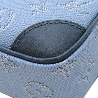 ルイヴィトン LOUIS VUITTON トロカデロ ウェアラブル ウォレット M14684 ブルー レザー モノグラムヘリテージキャンバス ショルダーバッグ シルバー金具 青