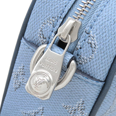 ルイヴィトン LOUIS VUITTON トロカデロ ウェアラブル ウォレット M14684 ブルー レザー モノグラムヘリテージキャンバス ショルダーバッグ シルバー金具 青