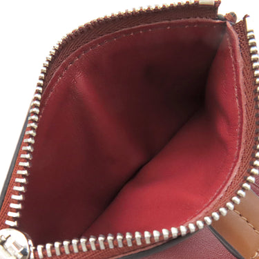 ロエベ LOEWE バーティカル ウォレット スモール ライトキャラメル×ピーカン カーフ ソフトグレインカーフ 三つ折り財布 シルバー金具 茶 アナグラム コンパクトウォレット