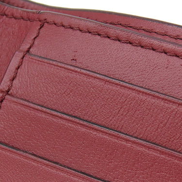 ロエベ LOEWE バーティカル ウォレット スモール ライトキャラメル×ピーカン カーフ ソフトグレインカーフ 三つ折り財布 シルバー金具 茶 アナグラム コンパクトウォレット