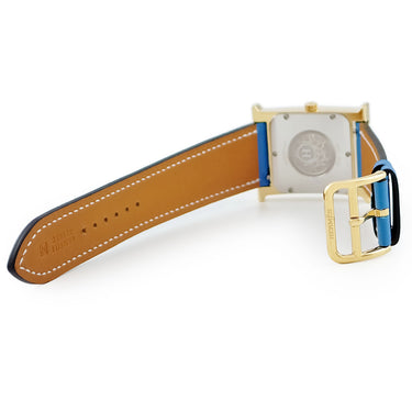 腕時計 エルメス HERMES Hウォッチ MM HH1.510 クオーツ メンズ レディース H型 白 ホワイト アラビア ギョウシェ