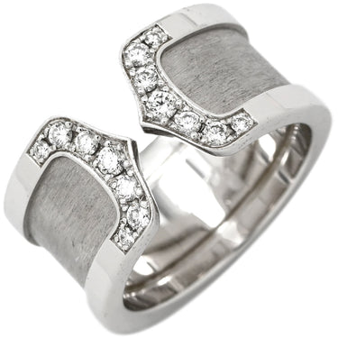 カルティエ Cartier C2リング ホワイトゴールド K18WG ダイヤモンド #51(JP11) リング 指輪 シードゥ Cドゥ 18K K18 750 WG ダイヤモンド ダイヤ 11号