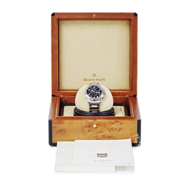 腕時計 ブランパン BLANCPAIN レマン パーペチュアルカレンダー フライバック クロノグラフ 2585F-1127-71 自動巻き メンズ ブラック