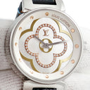 腕時計 ルイヴィトン LOUIS VUITTON タンブール ムーン ディヴァイン QA017Z クオーツ レディース 純正ダイヤ モノグラムフラワー シェル