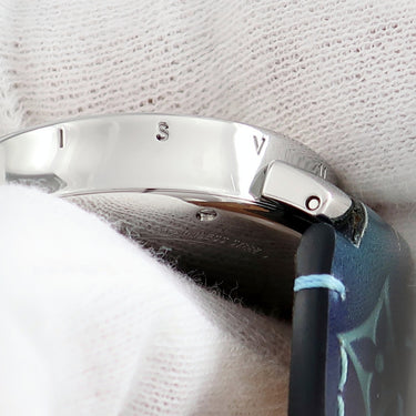 腕時計 ルイヴィトン LOUIS VUITTON タンブール ムーン ディヴァイン QA017Z クオーツ レディース 純正ダイヤ モノグラムフラワー シェル