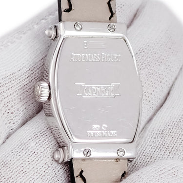 腕時計 オーデマピゲ AUDEMARS PIGUET カーネギー トノー 77152BC/O/0009/02 手巻き レディース OH済 K18WG無垢 ホワイト ヴィンテージ