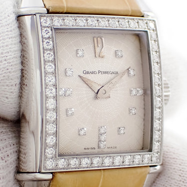 腕時計 ジラールペルゴ GIRARD PERREGAUX ヴィンテージ 1945 レディ 02589D0A11.189 手巻き レディース OH済 純正ダイヤ スクエア ギョウシェ