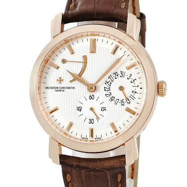 腕時計 ヴァシュロン・コンスタンタン VACHERON CONSTANTIN マルタ パワーリザーブ デイト 83060/000R-9288 手巻き メンズ K18PG無垢 スモセコ
