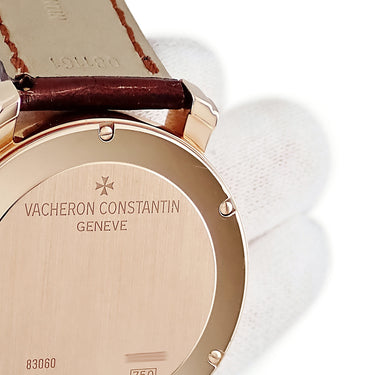 腕時計 ヴァシュロン・コンスタンタン VACHERON CONSTANTIN マルタ パワーリザーブ デイト 83060/000R-9288 手巻き メンズ K18PG無垢 スモセコ