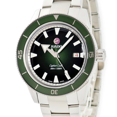 腕時計 ラドー RADO キャプテン クック オートマティック R32105313 自動巻き メンズ デイト 逆回転防止ベゼル グリーン 緑