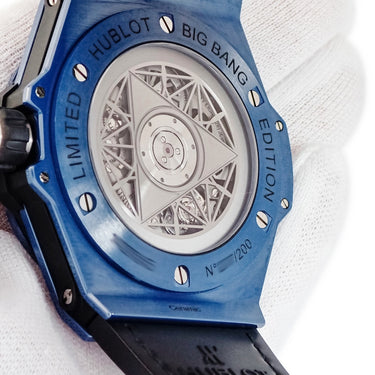 腕時計 ウブロ HUBLOT ビッグバン ウニコ サンブルー セラミックブルー 415.EX.7179.VR.MXM19 自動巻き メンズ 青 限定