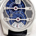 腕時計 ZZウォッチ ZZ Watches トルネード CYCLONE HEURES SAUTANTES 自動巻き メンズ ジャンピングアワー ブルー シルバー 限定