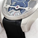 腕時計 ZZウォッチ ZZ Watches トルネード CYCLONE HEURES SAUTANTES 自動巻き メンズ ジャンピングアワー ブルー シルバー 限定
