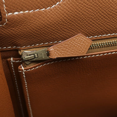 エルメス HERMES ケリー35 外縫い ゴールド クシュベル 2WAYバッグ ゴールド金具 茶 ハンドバッグ ショルダー
