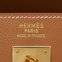 エルメス HERMES ケリー35 外縫い ゴールド クシュベル 2WAYバッグ ゴールド金具 茶 ハンドバッグ ショルダー