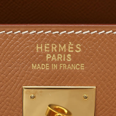 エルメス HERMES ケリー35 外縫い ゴールド クシュベル 2WAYバッグ ゴールド金具 茶 ハンドバッグ ショルダー