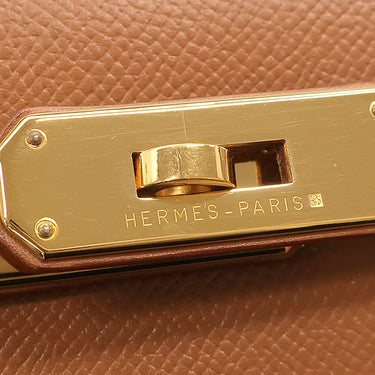 エルメス HERMES ケリー35 外縫い ゴールド クシュベル 2WAYバッグ ゴールド金具 茶 ハンドバッグ ショルダー