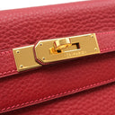 エルメス HERMES ケリー32 内縫い ルージュヴィフ トリヨンクレマンス 2WAYバッグ ゴールド金具 赤