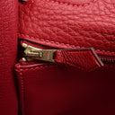 エルメス HERMES ケリー32 内縫い ルージュヴィフ トリヨンクレマンス 2WAYバッグ ゴールド金具 赤