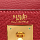 エルメス HERMES ケリー32 内縫い ルージュヴィフ トリヨンクレマンス 2WAYバッグ ゴールド金具 赤