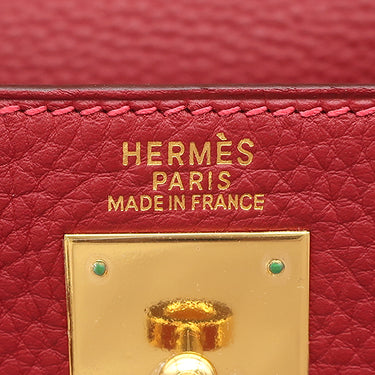 エルメス HERMES ケリー32 内縫い ルージュヴィフ トリヨンクレマンス 2WAYバッグ ゴールド金具 赤