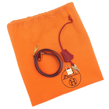 エルメス HERMES ケリー32 内縫い ルージュヴィフ トリヨンクレマンス 2WAYバッグ ゴールド金具 赤