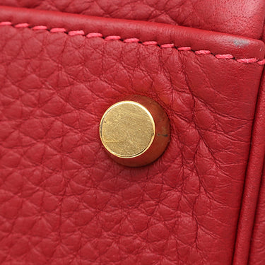 エルメス HERMES ケリー32 内縫い ルージュヴィフ トリヨンクレマンス 2WAYバッグ ゴールド金具 赤