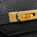 エルメス HERMES バーキン35 ブラック アルデンヌ ハンドバッグ ゴールド金具 黒