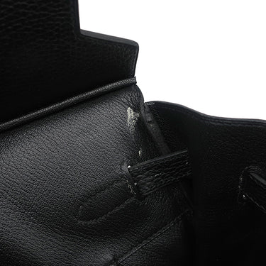 エルメス HERMES バーキン35 ブラック アルデンヌ ハンドバッグ ゴールド金具 黒