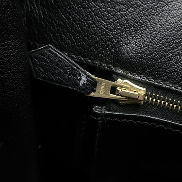 エルメス HERMES バーキン35 ブラック アルデンヌ ハンドバッグ ゴールド金具 黒