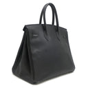 エルメス HERMES バーキン35 ブラック アルデンヌ ハンドバッグ ゴールド金具 黒