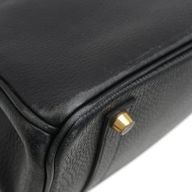 エルメス HERMES バーキン35 ブラック アルデンヌ ハンドバッグ ゴールド金具 黒
