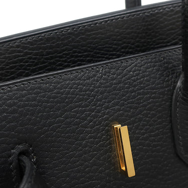 エルメス HERMES バーキン35 ブラック アルデンヌ ハンドバッグ ゴールド金具 黒