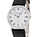 腕時計 パテックフィリップ PATEK PHILIPPE カラトラバ 5119G-001 手巻き メンズ OH済 K18WG無垢 白 ローマン クル・ド・パリベゼル