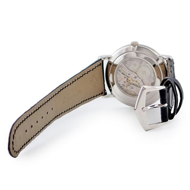 腕時計 パテックフィリップ PATEK PHILIPPE カラトラバ 5119G-001 手巻き メンズ OH済 K18WG無垢 白 ローマン クル・ド・パリベゼル