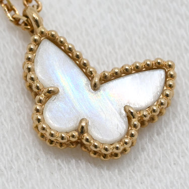 ヴァンクリーフアーペル Van Cleef & Arpels スウィート パピヨン ペンダント VCARF69300 パールホワイト×イエローゴールド K18YG マザーオブパール ネックレス K18 18K YG マザーオブパール 蝶 蝶々