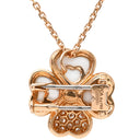 ヴァンクリーフアーペル Van Cleef & Arpels コスモス クリップ ネックレス ミディアム パールホワイト×ピンクゴールド K18PG ダイヤモンド マザーオブパール ネックレス 18K PG RG ダイヤモンド パール ブローチ