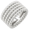 ヴァンクリーフアーペル Van Cleef & Arpels ペルレ ゴールド パール 5連 ホワイトゴールド K18WG #58(JP18) リング 指輪 750 WG 18K 18金 18号
