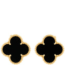 ヴァンクリーフアーペル Van Cleef & Arpels ヴィンテージ アルハンブラ VCARA44200 ブラック×イエローゴールド K18YG オニキス ピアス VCA 黒 750YG 18K オニキス