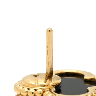 ヴァンクリーフアーペル Van Cleef & Arpels ヴィンテージ アルハンブラ VCARA44200 ブラック×イエローゴールド K18YG オニキス ピアス VCA 黒 750YG 18K オニキス