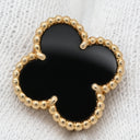 ヴァンクリーフアーペル Van Cleef & Arpels ヴィンテージ アルハンブラ VCARA44200 ブラック×イエローゴールド K18YG オニキス ピアス VCA 黒 750YG 18K オニキス